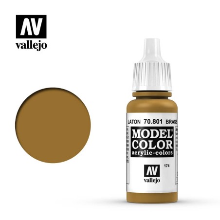 Vallejo 70801 Messing, Metallic, 17 ml