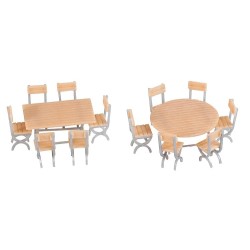 Faller 180957 2 Tische und 12 Stühle