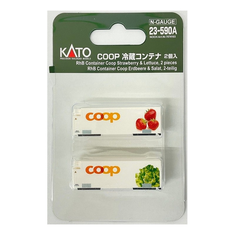 Kato 23-590A Container Coop Erdbeere WAB26 & Salat WAB30