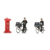 Artitec 5870052 Fahrradfahrende Postboten mit Briefkasten (2x)