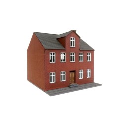 Hobbytrade 87237 Byhus i 2 etager med kvist og røde mursten