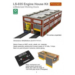Proses PLS-035 Spur 0 Doppelständiger Lokschuppen für moderne Lokomotiven mit elektr. Toren und Beleuchtung