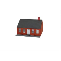 Hobbytrade 87221 Typisk dansk byhus i en etage. Røde mursten.