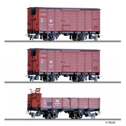 Tillig 05971 Off. Güterwargenset H0e, DR, Ep3