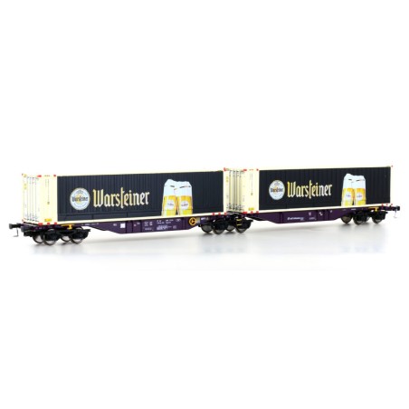 Lemke 28399 Container wagon Sggmrss’90 RailRelease, Ep.VI, Warsteiner