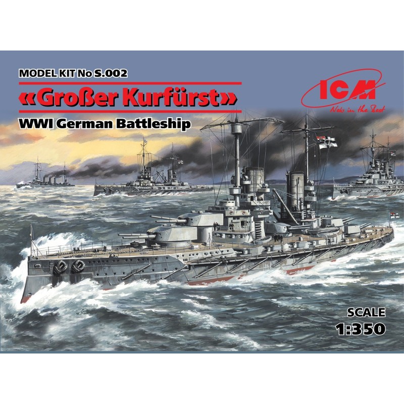 ICM S002 Grosser Kurfürst WWI tysk krigsskib 1/350