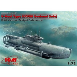 ICM S007 U-båd type XXVIIB Seehund late WWII German midget submarine 1/72