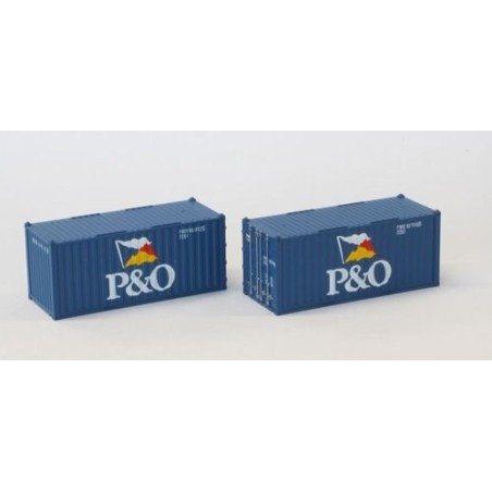 Rokuhan A108-1 20' Container P&O, 2 Stück